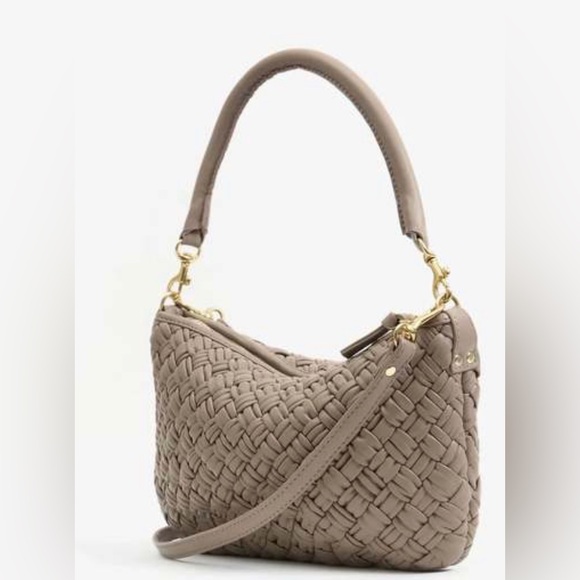 Clare V Handbags - Clare V rare petit moyen dove grey Taupe Woven Shoulder Bag